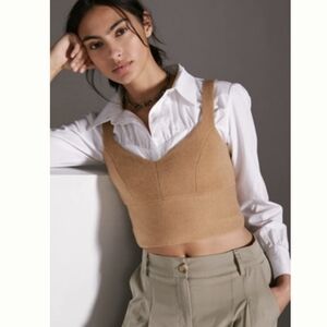 Maeve Cashmere Cropped Tank Med